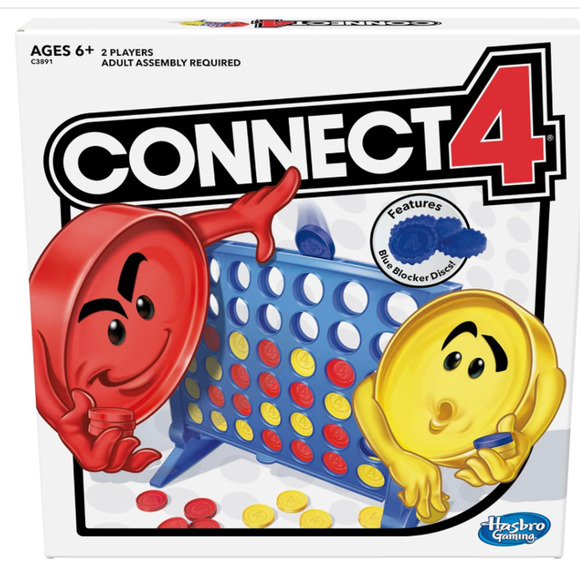 NEW! Connect 4 Game Features Blue Blocker Discs Ages 6+ Hasbro Gaming - Picture 1 of 1